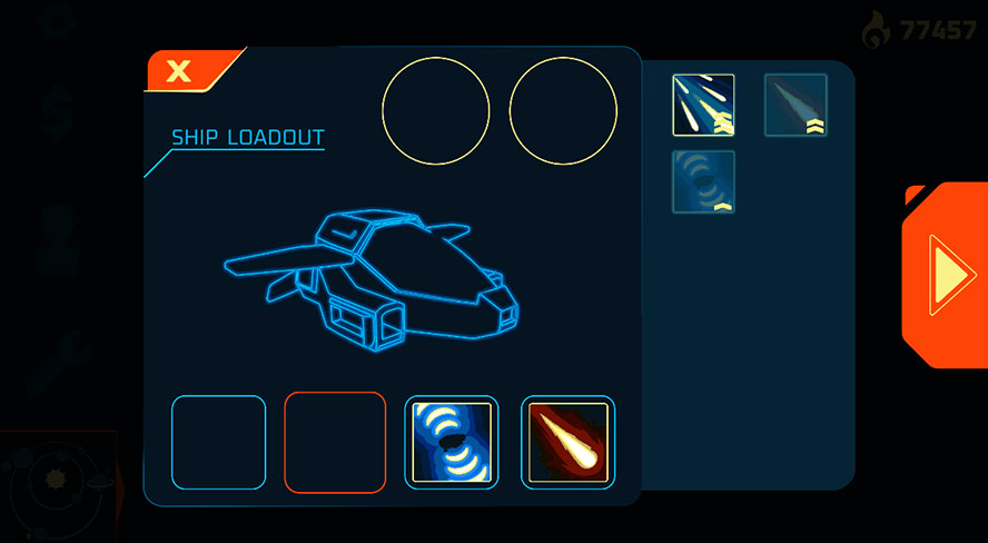 Resonance Shift GUI ship loadout